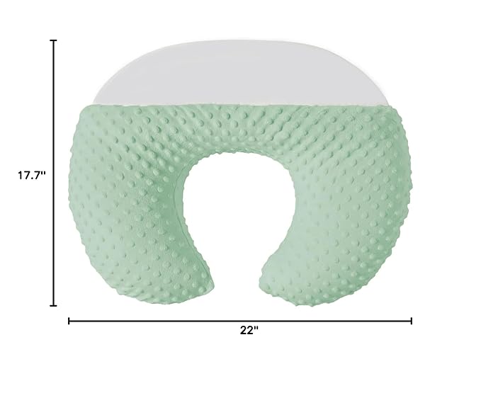 Nursing Pillow with Nursing Pillow Cover Set for Breastfeeding Moms, Ultra-Soft Nursing Pillows for Infant Newborn Baby Boy Girl (Green)