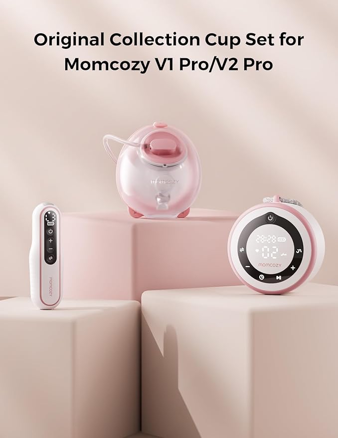 Momcozy Original V1 Pro/V2 Pro Breast Pump Replacement Accessories,Milk Collection Cups Only for Momcozy V1 Pro/V2 Pro, 2 Pack