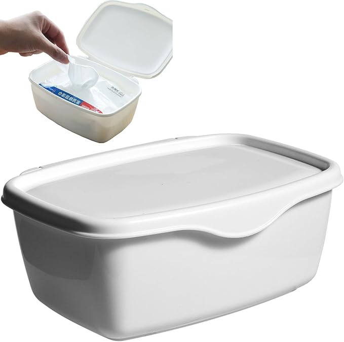 Wipes Dispenser, Wipe Holder for Adult, Seposeve Refillable Wipe Container, Keeps Wipes Fresh, Non-Slip, Easy Open/Close Wipes Pouch Case