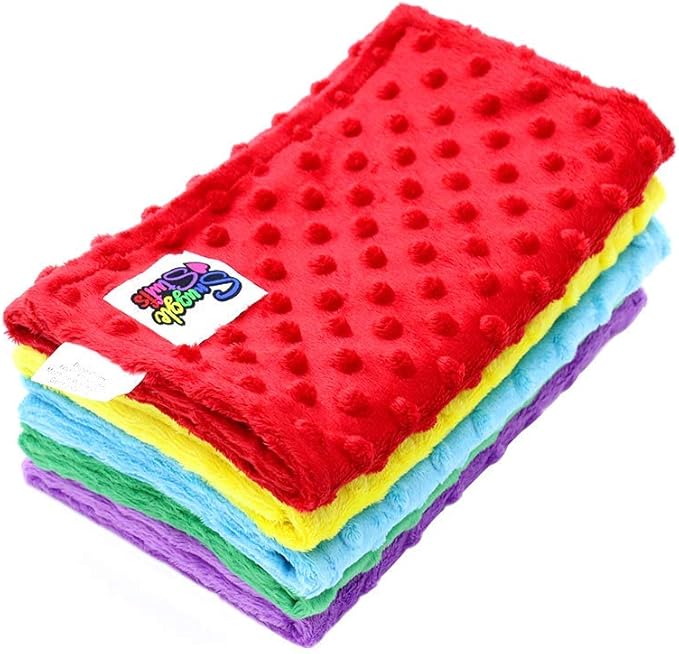 Baby 5 Pack Minky Dot Burp Cloths - Rainbow