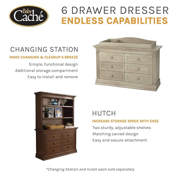 Baby Cache Natural Hardwood Changing Station Table Topper | Montana Collection | Driftwood