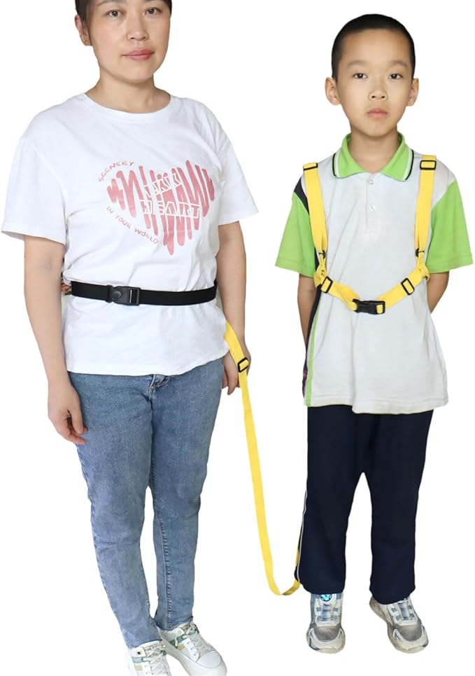 pinklilycare Autism Walking Harness for Older Children with Hands Free Belt and Adjustable Tether for Autism Special Needs ADHD