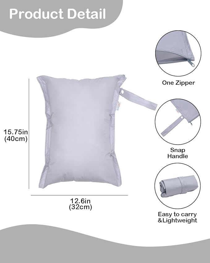 ALVA Waterproof Leakproof Wet Dry Bag 2-Pack | Reusable for Swim, Baby Clothes, Diapers & Travel 2LK02