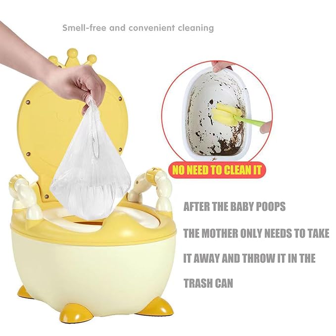 OULIGET Potty Chair Liners with Elastic with Storage Box, Portable Potty Training Bags, Potty Refill Liners Disposable for Toddlers Kids and Baby,Toilet Seat Cover,19x8Inches,100 Pieces