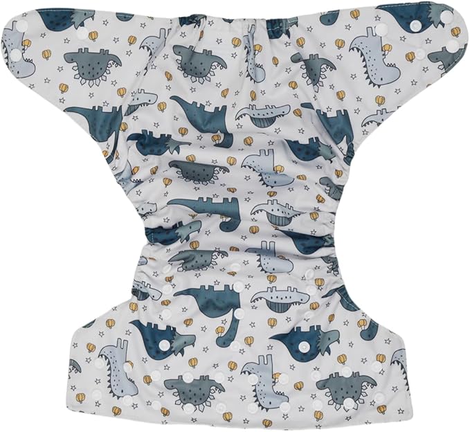2 to 7 Years Old Cloth Diaper Nappy Pocket Reusable Washable Junior Big Baby Kids Toddler (Dinosaurs Pumpkins)