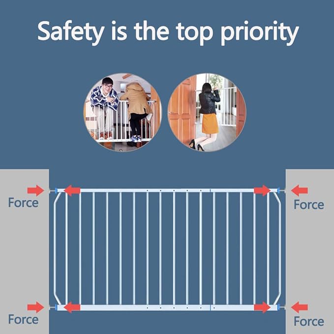 Fairy Baby Child Window Guards for Children Safety Window Gate Security Bars White,Fit 36.6-61.8 Inches Wide (2 Panels)