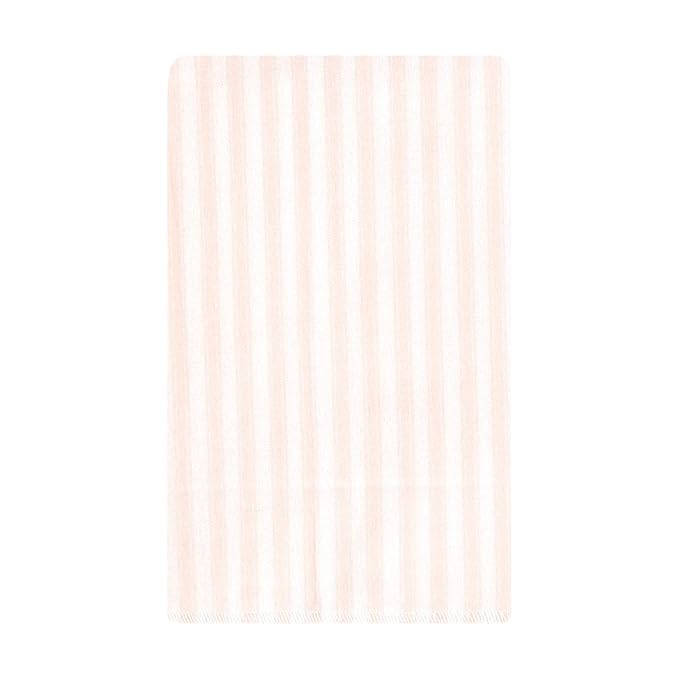 Hudson Baby Unisex Baby Cotton Flannel Burp Cloths, Pink Dainty Floral 10 Pack, One Size