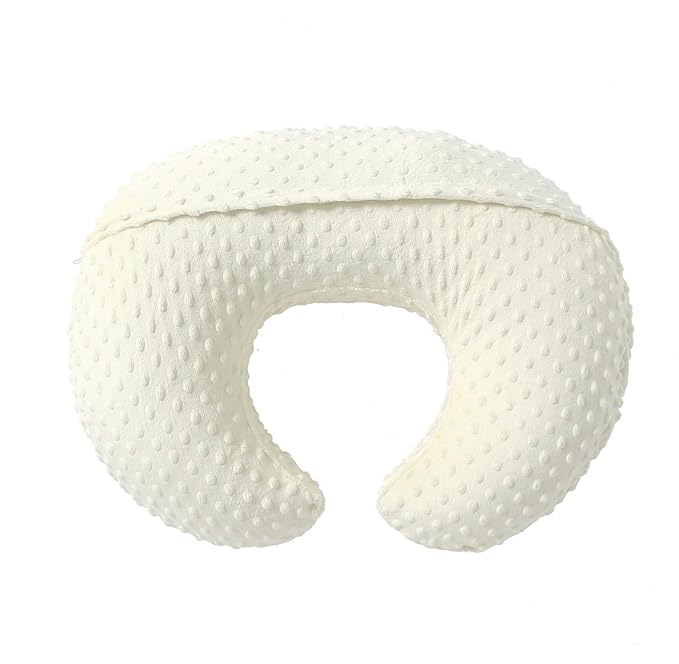 Nursing Pillow Cover Breastfeeding Pillow Cases Plush Dot Slipcover Pillow Shams (CreamYellow)