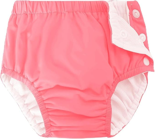 Baby Newborn Reusable Swim Diapers Infant Unisex Washable Swim Diaper Toddler Swimming Diapers Pink, 2-3T