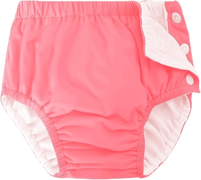 Baby Newborn Reusable Swim Diapers Infant Unisex Washable Swim Diaper Toddler Swimming Diapers Pink, 3-6 Months