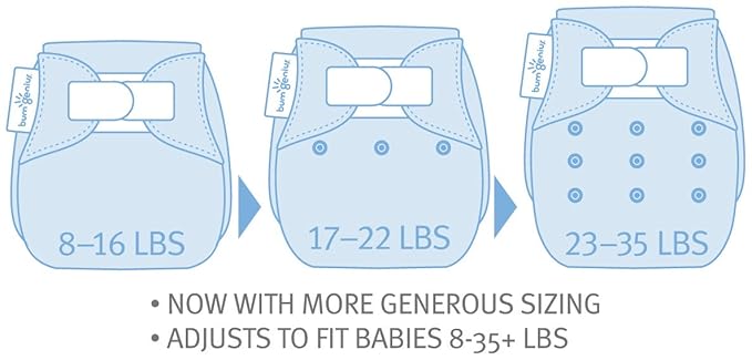 bumGenius One-Size Hook & Loop Closure Cloth Diaper 4.0 - Blossom
