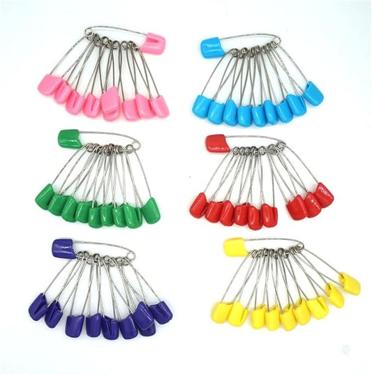 Baby Safety Pins Secure Clips for Fastening Baby Clothes Diaper Napkins 50pcs 60PCS 30PCS (Corlorful, 60 pcs)