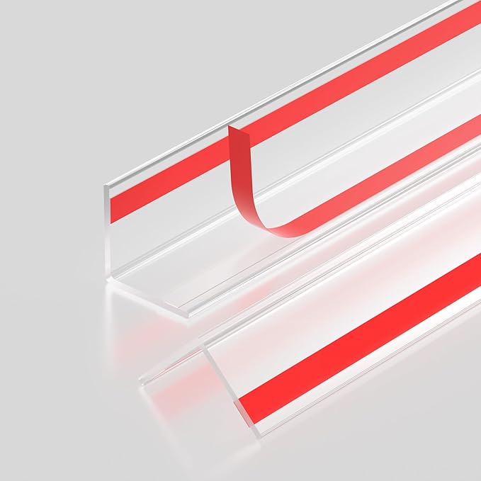 30x30mm Self Adhesive Corner Guard, 2pcs 39.4" Wall Corner Protector Strip, Flexible PVC Edge Trim, Peel and Stick Corner Protection for Furniture, Wall Edges & Table Corners