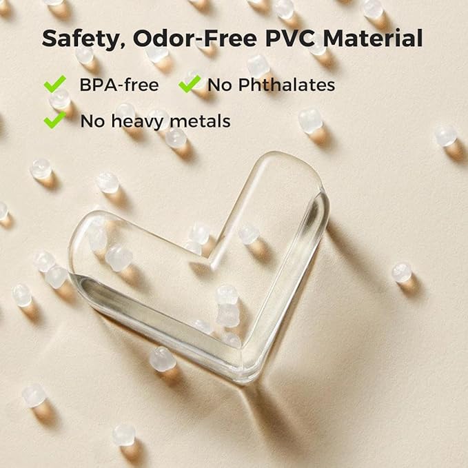 12 Pack Corner Protector for Baby, Corner Protectors Guards, Furniture Corner Guard & Edge Safety Bumpers, Baby Proof Bumper, Baby Safety Products for Furniture & Table Edges, Baby Proofing (L Shape)
