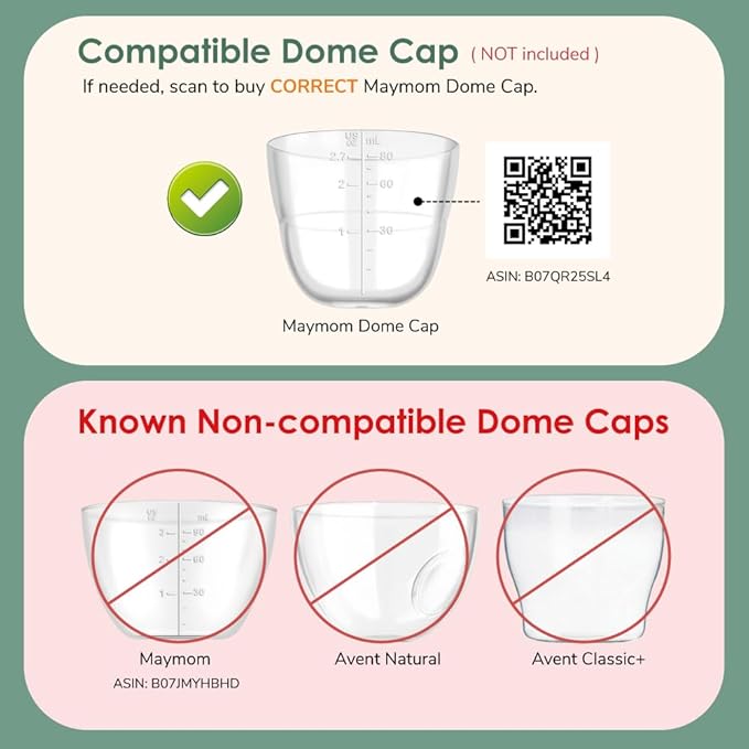 Maymom Screw Lids Aka Travel Caps with Rewritable Sealing Disc Compatible with Avent, Maymom Wide Mouth Bottles; Cap Replace Avent Natural Bottle Sealing Ring and Sealing Disc, 6pcs. (Brown)