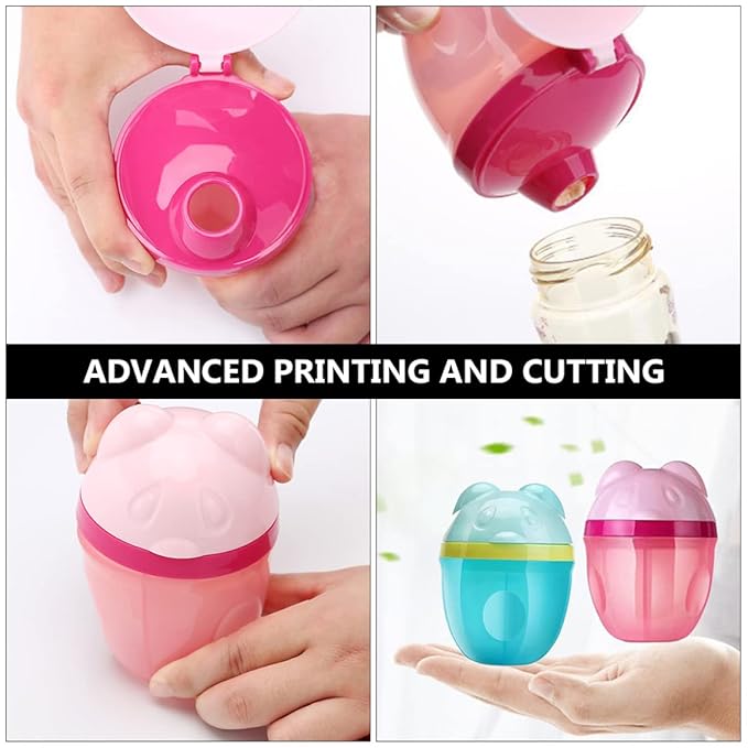 Kisangel Large Capacity Milk Powder Box Baby Formula Container Leak-Proof Food Grade Material Portable Travel Container for Baby Snacks 2-Pack 5.19X3.54X3.54In