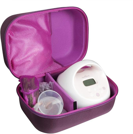 Hermitshell Hard Travel Case for Spectra S1 S2 Plus Electric Breast Milk Pump (Purple)
