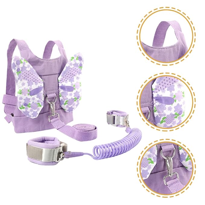 1 Set Toddler Leash Lost Wrist Link Butterfly Safety Kids Lost Wristband Child Walking Toddler Wrist Leash Outdoor Travel Shopping