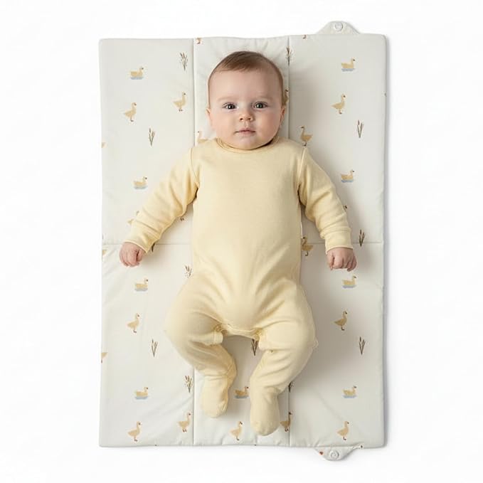 Clair de Lune Duckling Foldable Changing Mat, Easy Clean Soft Water Resistant Travel Pad 60 x 34 cm