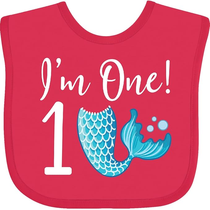 inktastic 1st Birthday Mermaid Party Baby Bib
