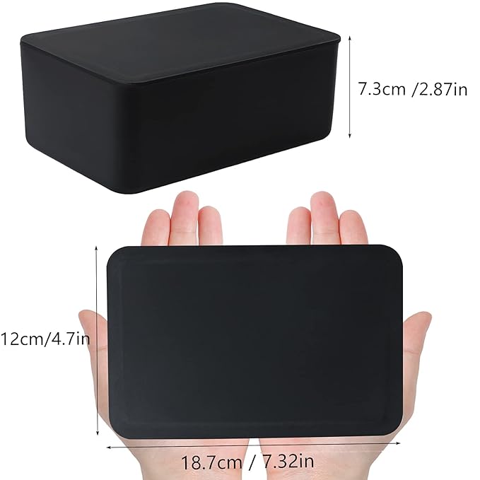 Wet Wipes Storage Box, 2 Pack Wipes Dispenser Holder Tissue Storage Boxes Case with Lid Diaper Wipes Dispenser Box Dustproof Napkin Container with Sealing Design (White, Black)