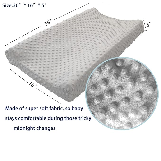 iEvolve Changing Pad Cover Ultra Soft Minky Dots Changing Table Cover Breathable Changing Table Sheet Diaper Changing Pad Cover for Baby Boys Girls (Silvergrey)