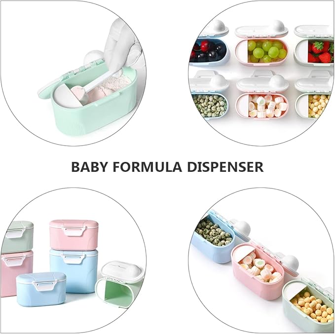 Toddmomy Home for Outdoor S Food Baby Container Dispenser Milk Formula Holder Travel Leak-Proof Portable