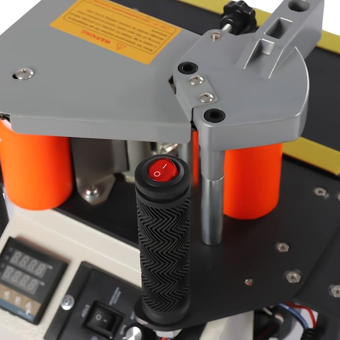 Portable Edge Banding Machine, 900W 0-6M/Min Edge Banding Speed Woodworking Edge Bander Benchtop Double Side Gluing Banding Machine for Melamine Paper Wood Plastic, 0.28-2.4In Edge Banding Height