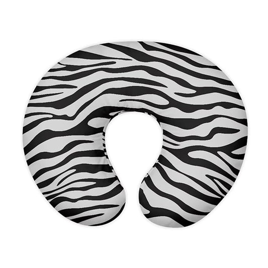 Grey Zebra Stripes Nursing Pillow Cover for Baby Boy Girl Slipcover for Breastfeeding Pillows, Soft and Stretchy Safely Breastfeeding Pillow Cover