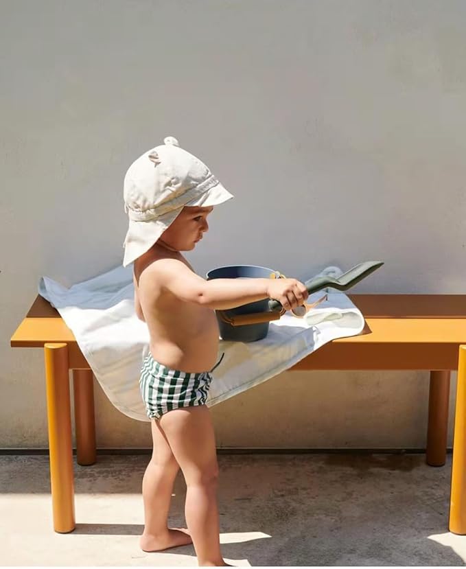 Infant Baby Boys & Girls Swim Diapers Reusable Swimming Diaper BPA Free Seersucker Non Disposable Swim Pants 6-9 Month