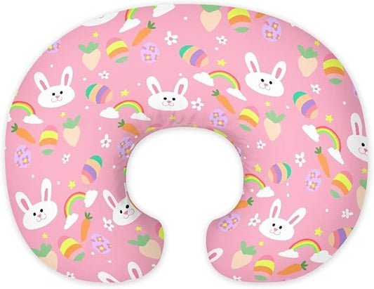 Bunny 2 Nursing Pillow Cases for Newborn Support for Breastfeeding, Bottle Feeding & Bonding Feeding Pillow Cover Stretchy Comfortable Pillow Slipcover Cover Only