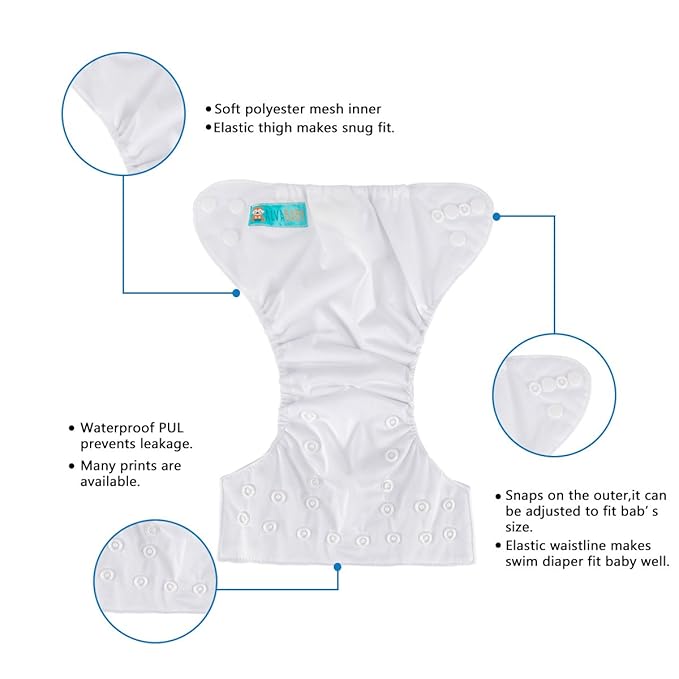 ALVABABY Newborn Cloth Diapers Pocket for Less Than 12pounds Cloth Diaper 6pcs with 12 Insert 6SVB03