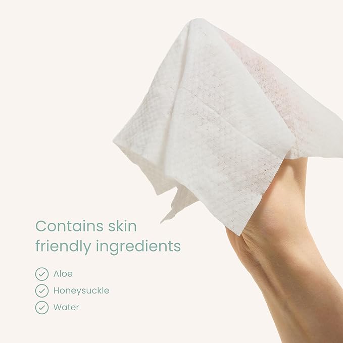 Buddle Wonder Wipes – Baby Wipes with Aloe & Honeysuckle, Dermatologist-Tested & Hypoallergenic, Gentle Diaper Wipes for Sensitive Skin, Biodegradable & Compostable Plant-Based Fibers