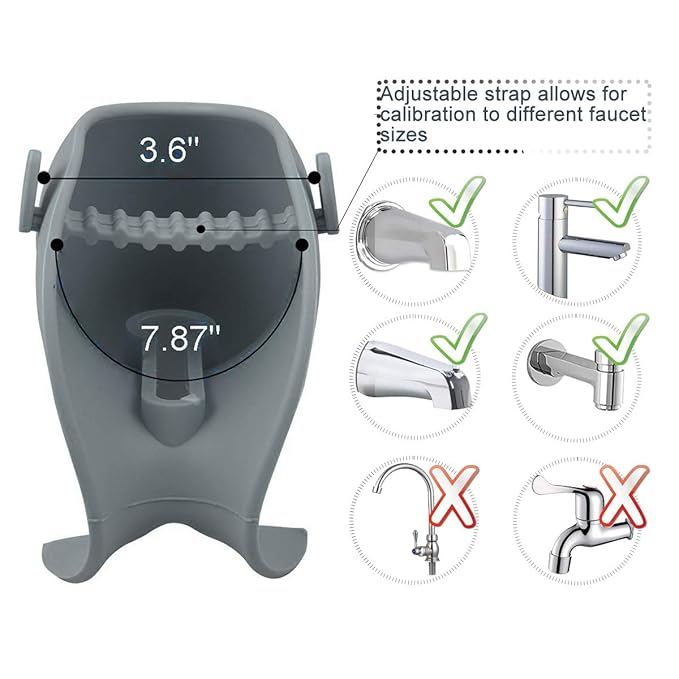 Bath Spout Cover for Bathtub,Baby Shower Protector Cover A Fun Way to Protects Baby from Bumping Head During Bathing Time Cute Soft Whale Design Making for Enjoyable Safe Baths (Grey)