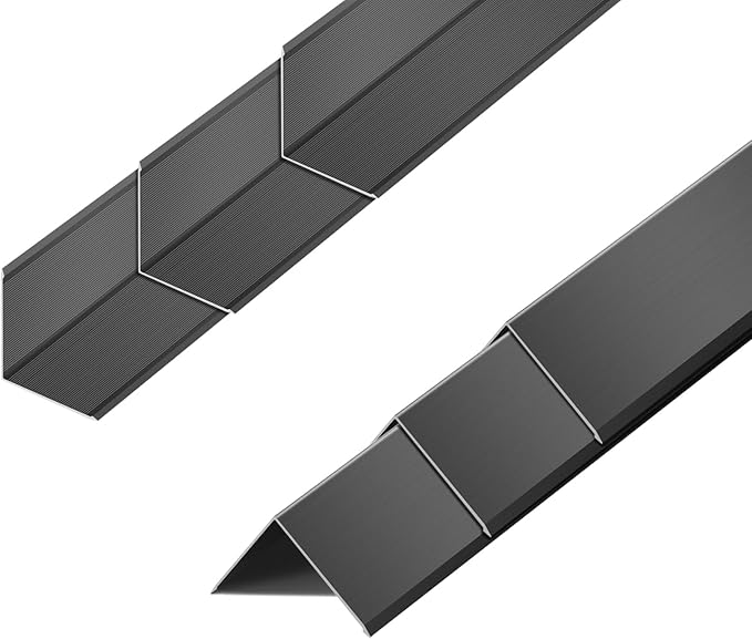 6PCS Black Aluminium Wall Corner Protector Guard 2x2x48” Corner Trim Molding L Metal Edge Protectors for Walls Corner Guards