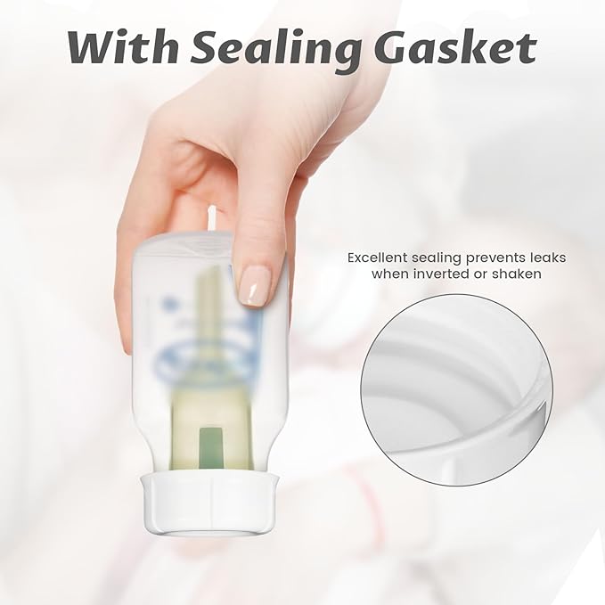 10Pcs Narrow Bottle Caps Compatible with Dr Brown's, for Medela, for Ameda, Storage Travel Caps Replacement for Dr Brown, Leak Proof Lids with Sealing Gasket, Fits Narrow Neck Bottles(White)