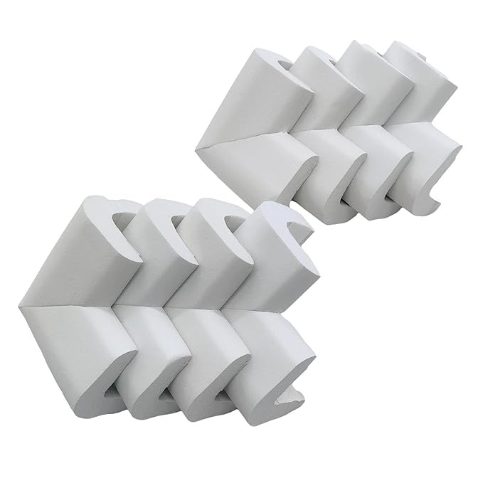 M2cbridge L Shape Extra Thick Furniture Table Edge Protectors Foam (8 Corners(White))