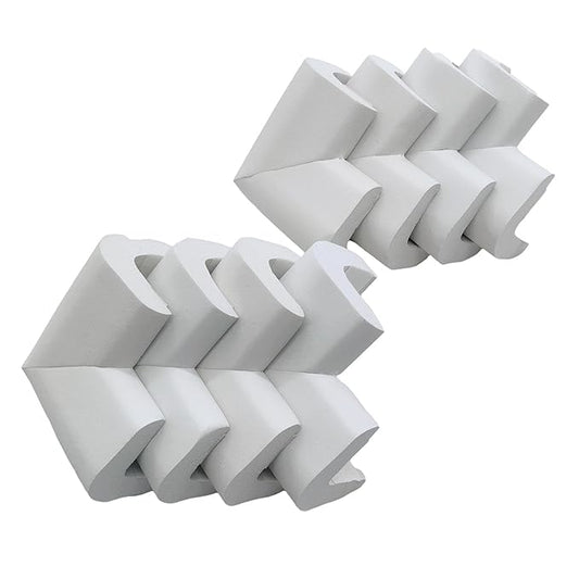 M2cbridge L Shape Extra Thick Furniture Table Edge Protectors Foam (8 Corners(White))