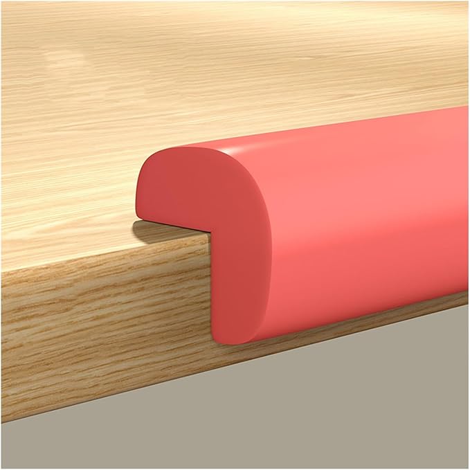 XPLKQXE Sharp Edge Safety Corner Edge Foam Padding, Edge Guards Bumpers Adhesive, Edge Corner Protector Guards for Table Edges & Sharp Corners(Red,10pcs)