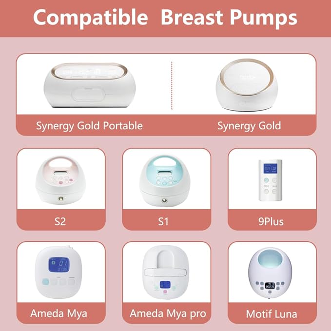30mm Pump Parts Compatible with Spectra S1/S2/9 Plus,Spectra Replacement Pump Parts,Full Set Replace Include 30mm Flange, Duckbill Valve, Backflow Protector, Tubing and Bottle