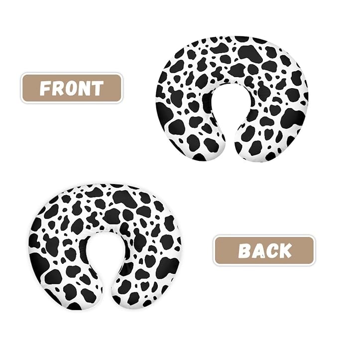 Cow Hide Print Baby Breastfeeding Pillow Slipcover Soft Comfortable Fabric Nursing Pillowcase with Hidden Zipper Easy to Put On & Remove Nursing Case for Boy Girl