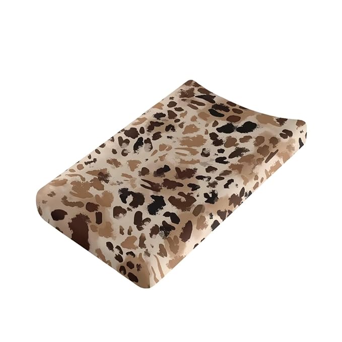 Leopard Print Changing Pad Cover for Baby Soft Baby Diaper Change Table Pad Covers Waterproof Changing Pads Liners for All Season Gift for Holiday