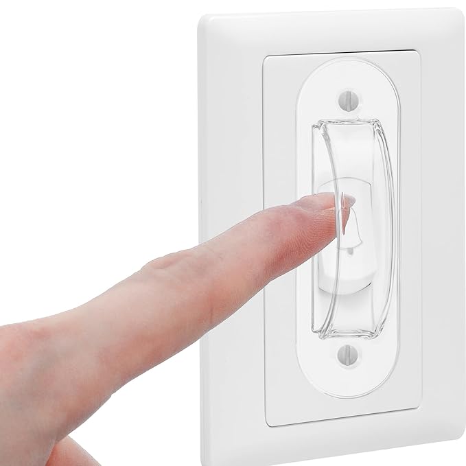 2 Pcs Switch Guard, Childproof Light Switchs Cover Guard, Prevent Accidental Power Interruptions, Clear Light Switch Lock Cover Keeps ON Or Off
