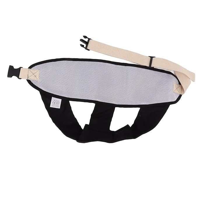 Baby Chair Harness,Soft Length Adjustable Breathable Baby Feeding Safety Seat Strap Portable Cute Harness Belt for Outdoor (Black)