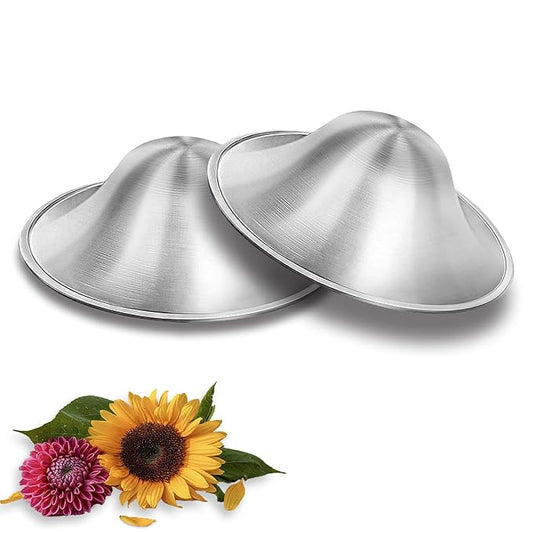 The Original Silver Nursing Cups - Nipple Shields for Nursing Newborn -Breastfeeding Essentials - Protect and Soothe - 925 Silver - Standard Size