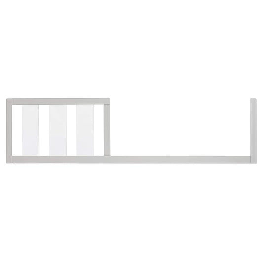 Evolur Acrylic Millennium 4 in 1 Convertible Crib Toddler Rail I Easily Coverts to Toddler Bed & I Acrylic Slats, Pebble Grey (702AC-PG)
