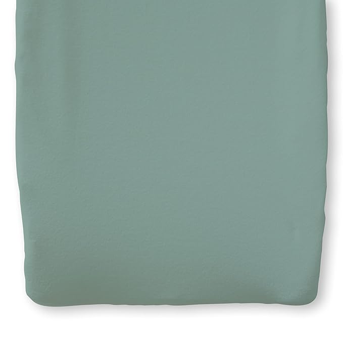 Natemia Organic Cotton Changing Pad Cover (16x32) – Silky Soft Fitted Baby Changing Pad Cover, for Changing Tables, Contoured Pads, Cradle & Bassinet, Neutral Nursery Essential for Boys & Girls