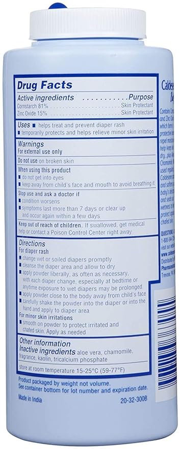 Caldesene Baby Cornstarch Powder With Zinc Oxide 5 oz (Pack of 2)