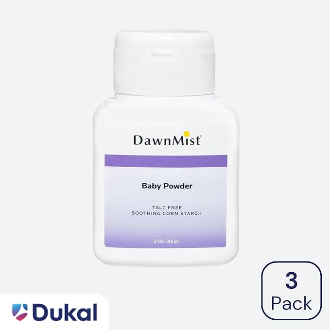 Dukal BP14 Dawn Mist Baby Powder, Cornstarch, 14 oz., Case of 24