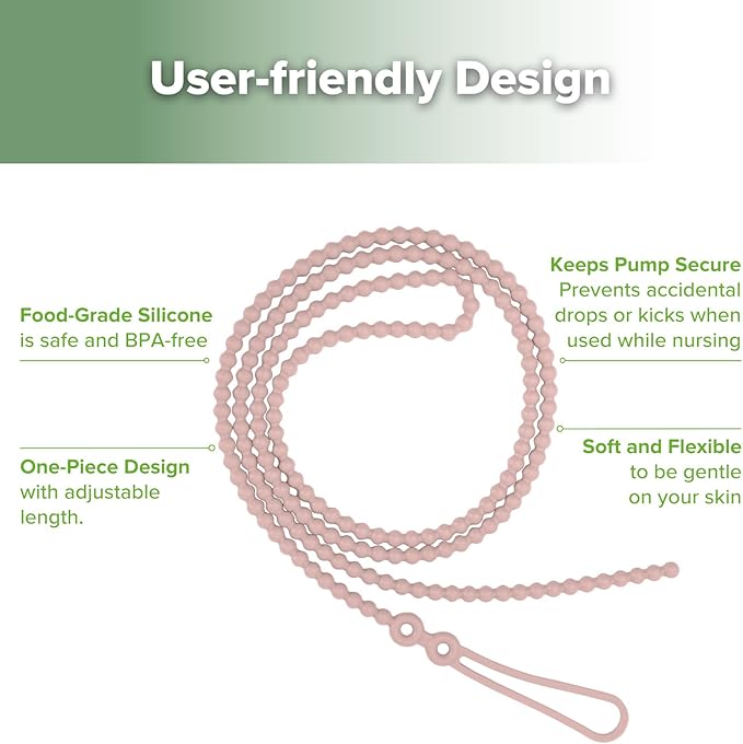 haakaa Silicone Strap for haakaa Gen.1/2/3 Breast Pump Manual Breast Pump Strap | Color: Blush